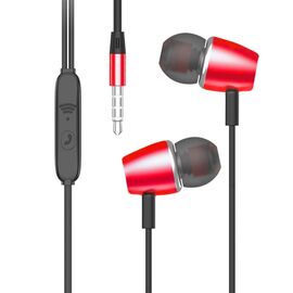  Проводные наушники с микрофоном внутриканальные SKYDOLPHIN SR24, 3.5 Jack (red) (206548) 
