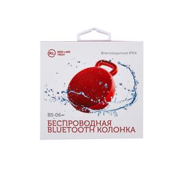  Беспроводная bluetooth-колонка Red Line Tech BS – 06, красный 