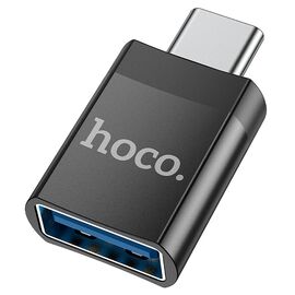  Адаптер Hoco OTG UA17 Type-C - USB3.0 (black) (213923) 