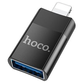  Адаптер Hoco OTG UA17 USB2.0 - Lightning (black) (213918) 