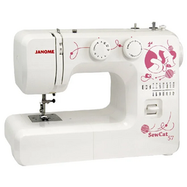  Швейная машина Janome Sew Cat 57 белый/рисунок 