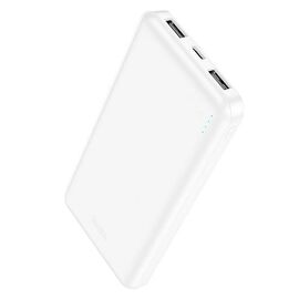  Внешний аккумулятор Hoco J100 10 000mAh USB*2/Type-C/micro (white)(212809) 