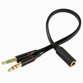  Адаптер RockBox 3.5 (м)(совмещенный) - 3.5 (п) (микрофон)/3.5 (п) (наушники) (black)(130727) 