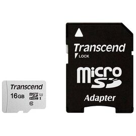  Карта памяти Transcend microSDХC 300S 16GB Class10 UHS-I U1 (TS16GUSD300S) 