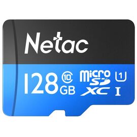  Карта памяти microSDXC Netac P500 (NT02P500STN-128G-R) 128GB (с SD адаптером) 80MB/s 