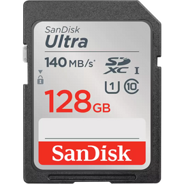  Карта памяти SanDisk (SDSDUNB-128G-GN6IN) 128GB SDXC Class 10 UHS-I Ultra 140MB/s 