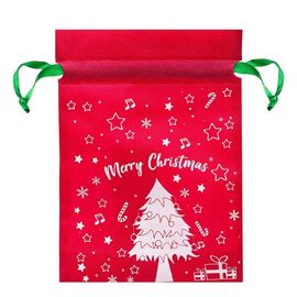  Подарочная упаковка - новогодний мешок New Year 02 (15x22cm) (red) (002) (211725) 