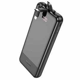  Аккумулятор внешний резервный HOCO J114 Charger with cable and digital display 10000mAh (чёрный) 