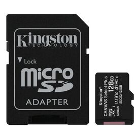  Карта флэш-памяти MicroSD 128 Гб Kingston Canvas Select Plus UHS-1, A1+ SD адаптер (205119) 