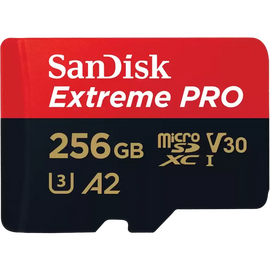  Карта памяти SanDisk (SDSQXCD-256G-GN6MA) 256GB microSDXC Class 10 UHS-I U3 A2 C10 V30 Extreme Pro (SD адаптер) 200MB/s 
