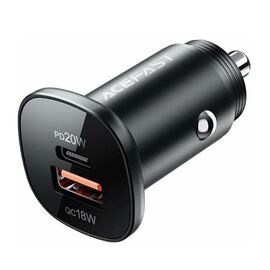  АЗУ Acefast B1 mini 38W(USB-C+USB-A) dual-port metal, black 