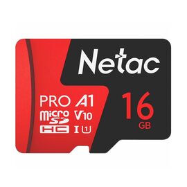  Карта флэш-памяти MicroSD 16 Гб Netac P500 Extreme Pro UHS-I (100 Mb/s) + SD адаптер (Class (222570) 