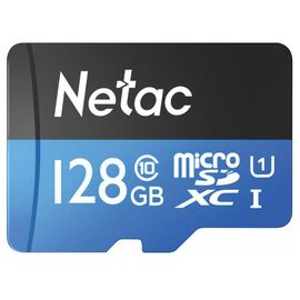 MicroSD  128GB  Netac  P500  Standard  Class 10  UHS-I (90 Mb/s) + SD адаптер 
