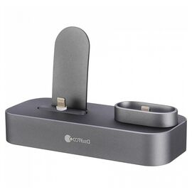  Настольная зарядная станция COTEetCI CS7205-GY Base 22 2-in-1 для iPhone+Airpods, серый 