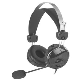  Наушники полноразмерные проводные, с микрофоном A4TECH HU-7P 2м (черный) 