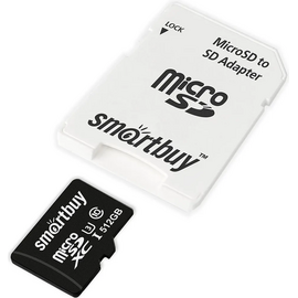  MicroSDXC  512GB  Smart Buy Class 10 Pro UHS-I U3 (70/90 Mb/s) + SD адаптер 