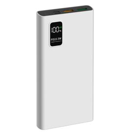  Внешний аккумулятор PERO PB05 10000 mAh, Li-Pol, output USB-C + 2 USB-A, белый 