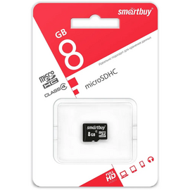  MicroSD  8GB  Smart Buy Class  4 без адаптера 