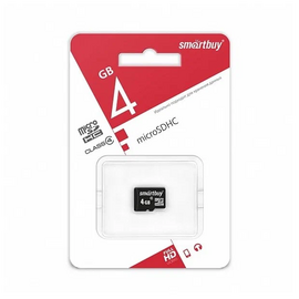  MicroSD  4GB  Smart Buy Class 10 без адаптера 