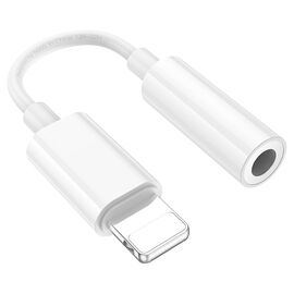  Переходник/Адаптер HOCO LS34 Original Lightning (m) - Jack 3,5 (f), 8 см, белый 