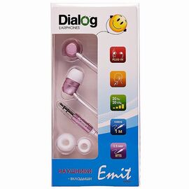  Проводные наушники внутриканальные Dialog EP-F57 Jack 3,5 (pink) (77076) 