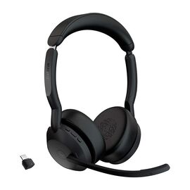  Гарнитура Jabra Evolve2 55, Link380c MS Stereo, для компьютера/мобильных устройств, накладные, Bluetooth, черный 
