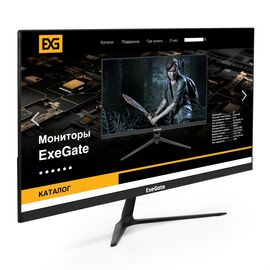  Монитор 23.8" ExeGate SmartView EP2400A (IPS LED Grade A+, FHD, 1920x1080@75Гц, 16:9, 250cd/m2, 1000:1, 178°/178°, 5ms, D-Sub, HDMI1.4, Audio-out, встроенный БП, FreeSync, Flicker-free, Low Blue Light, кабель HD 