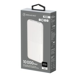  Внешний аккумулятор Breaking P201, 2USB-A, 10 000 mAh, 2.1A, 10W (Белый) 