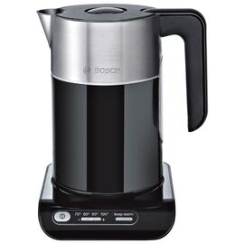  Чайник Bosch TWK8613P 1.5л. 2400Вт черный/серебристый (нержавеющая сталь) 