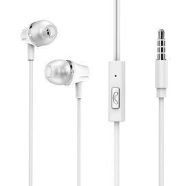  Наушники вакуумные AUX разъём с МК без рег.громкости длина 1.2м Borofone BM21 (White) 