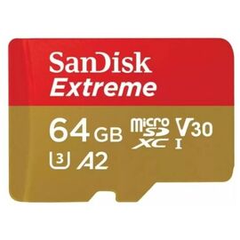 MicroSD  64GB  SanDisk Class 10 Extreme UHS-I U3 (170 Mb/s) без адаптера 