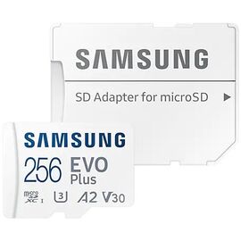  Карта памяти Samsung Evo Plus (MB-MC256SA/EU) 256GB microSDXC Class 10, A2, V30, UHS-I, W 90 МБ/с, R 160 МБ/с, адаптер на SD 