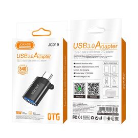  OTG переходник TYPE-C на USB 3.0 18W JOKADE JC019 black 