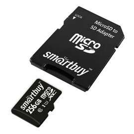  MicroSDXC  256GB  Smart Buy Class 10 UHS-I + SD адаптер 