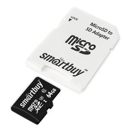  MicroSD  64GB  Smart Buy Сlass 10  Advanced U3 V30 A1 (55/90 Mb/s)+ SD адаптер 