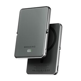  Внешний аккумулятор Breaking Quantum 4в1, USB-C, 5000 mAh, 3.0A, 22,5W, Qi2 Mag•Safe, PD LED Графит 
