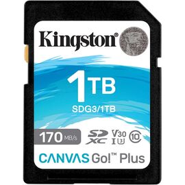  Карта памяти Kingston SDG3/1TB SDXC 1Tb, UHS-I Class U3 V30, чтение 170Мб/с, запись 90Мб/с 