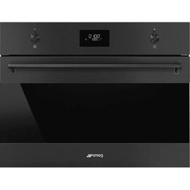  Встраиваемая микроволновая печь SMEG SO4301M0N чёрный матовый, Черное стекло Eclipse 
