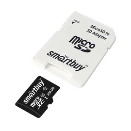  Карта флэш-памяти MicroSD 256 Гб Smart Buy +SD адаптер (class 10) PRO U3 (203579) 