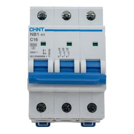  Автоматический выключатель CHINT NB1-63 (179700) 3P 16A 6кА х-ка C 
