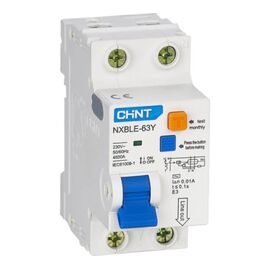  Дифавтомат CHINT NXBLE-63Y (105541) 1P+N 10А 30mA электронный тип AС, х-ка С, 4.5kA 