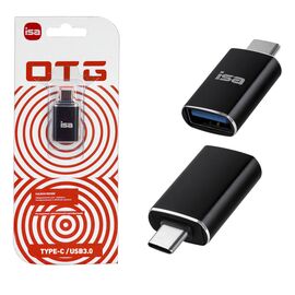  Адаптер - переходник OTG на Type-C USB 3.0 ISA G-01 (Black) 
