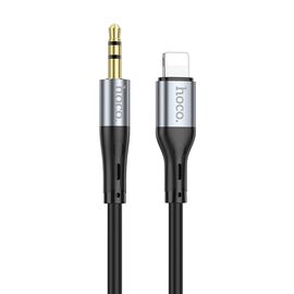  Кабель Lightning - 3.5mm Hoco UPA22 silicone 100см   (black) (230114) 