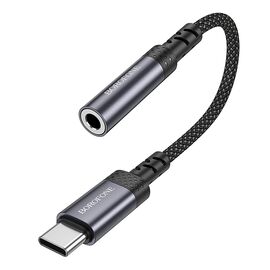  Переходник Jack 3.5 (м) - Type-C (п) Borofone BV24 Graceful (metal grey) (240962) 