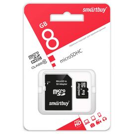  Карта памяти SmartBuy (SB8GBSDCL10-01) 8GB microSDHC Class 10 (SD адаптер) 
