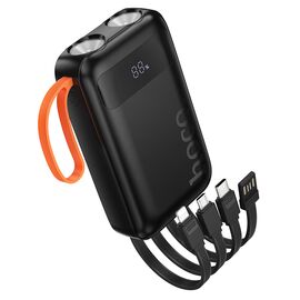  Аккумулятор внешний резервный HOCO J151 Spirit dual lighting four-cable (черный) (10000mAh) 