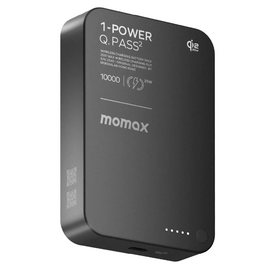 Внешний аккумулятор MOMAX IP168Q22D 1-Power Q.Pass2 10000mAh Magnetic wireless Battery Pack Black 