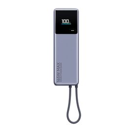 Внешний аккумулятор Xiaomi 10000 (PB1165MI) 165W встроенный кабель USB-C (серый) 