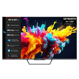  75" Телевизор Skyworth 75Q67G QLED черный 3840x2160, 4K Ultra HD, 60 Гц, Wi-Fi, Smart TV, Google TV 