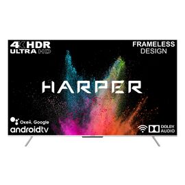  75" Телевизор Harper 75U770TS черный 3840x2160, Frameless, Ultra HD, 50 Гц, WIFI, SMART TV, Android TV 